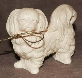 Vintage Avon? Fragrance/air Freshener Pekingese Dog Figure Ivory 5” X 4”