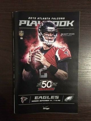 2015 Atlanta Falcons Philadelphia Eagles Game Playbook Program Matt Ryan Cover