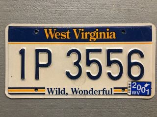 Vintage West Virginia License Plate Wild Wonderful 1p - 3556 2001 Sticker