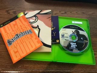 Vintage Xbox Grand Theft Auto San Andreas Video Game Complete With Map