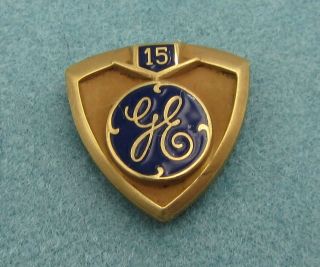 Vintage Ge General Electric 15 Year Service Award Pin