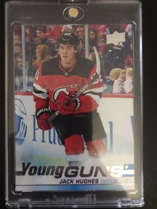 2019 - 20 Ud Series One Young Guns Jack Hughes Jersey Devils