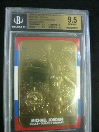 1994 - 00 Bleachers 23 Kt Gold Michael Jordan Beckett 9.  5 Gem