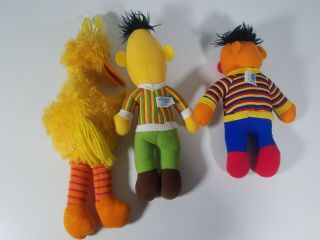 Sesame Street Bert & Ernie Hasbro Softies & 1984 Big Bird Plush Doll Vintage 2