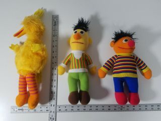 Sesame Street Bert & Ernie Hasbro Softies & 1984 Big Bird Plush Doll Vintage 3