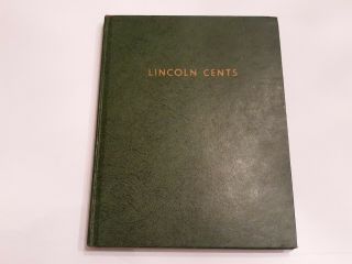 9204 Green Whitman Vintage Album For Lincoln Cents 1909 - 1957 W/ 60 Cents Incl.
