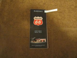 Phillips 66 Gas Station Pump Road Map 1960 Kansas