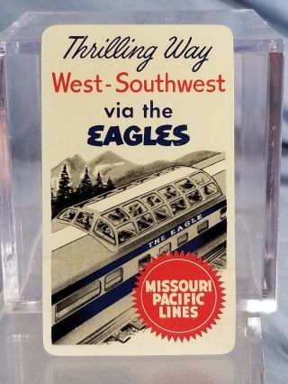 Vintage Advertising Pocket Wallet Calendar Card: 1953 Missouri Pacific Railroad