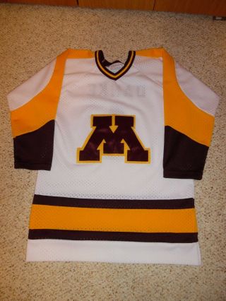 Vintage Minnesota Golden Gophers Mens Size M Hockey Jersey Euc