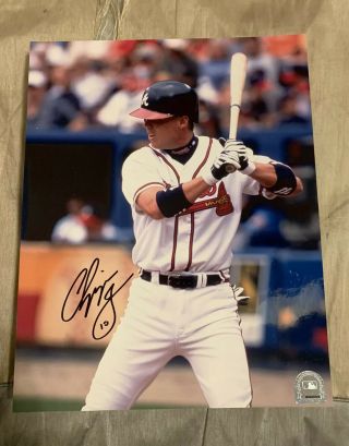Chipper Jones Autographed 8x10 Glossy Photo Mlb Authenticated Atlanta Braves Hof