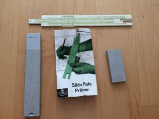Vintage Slide Ruler,  Faber - Castell,  With Instructions And Case,  Rule,  Scale