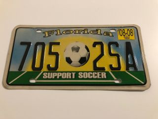 Florida Support Soccer Automobile Auto License Plate Fl Tag