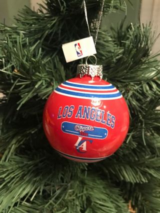 Los Angeles Clippers Glass Ball Christmas Ornament L.  A.  Holidays Nba Foco