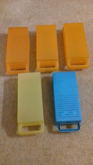 Set Of 5 X Vintage Retro Cassette Tape Cases / Holder (holds 12 Cassettes Each)