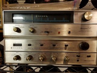 Hh Scott Stereomaster Lk - 60 Stereo Amplifier With Lt - 112b Tuner And Build Sheets