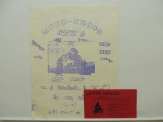 1972 Vintage Flyer And Postcard Moto - Mecca District - 6 Motocross L9165