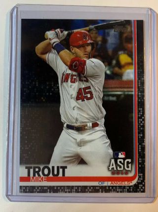 2019 Topps Update Mike Trout Us73 Black Parallel Ssp D 12/67 Angels Rare