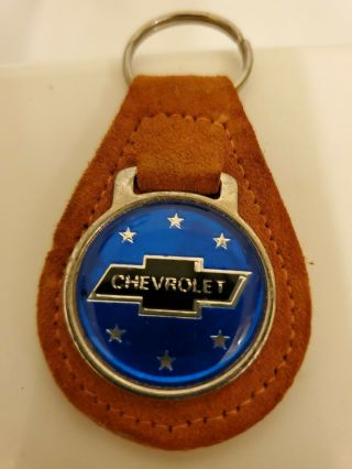 Vintage Cheverolet Leather Keyring Key Fob Keychain Cool