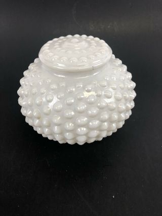 Vintage Hobnail White Glass Light Globe Shade