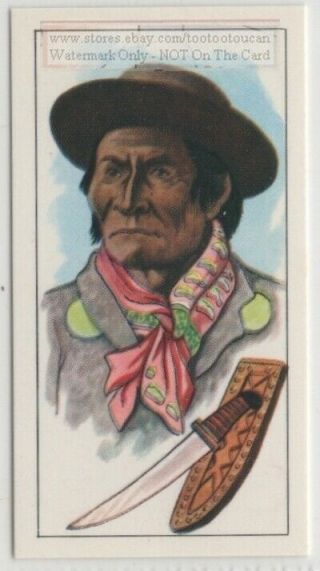Native American Indian Southern Apache Chief Geronimo Vintage Trade Ad Card