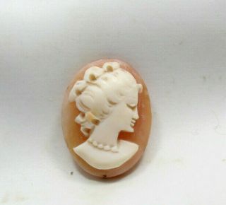 Vintage Art Deco Carved Shell Cameo Loose High Relief Carved Unmounted 20mm