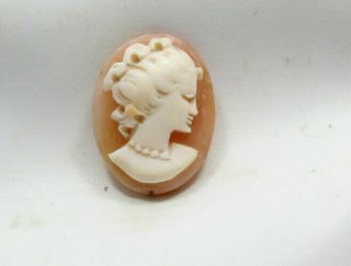Vintage Art Deco Carved Shell Cameo Loose High Relief Carved Unmounted 20mm 2