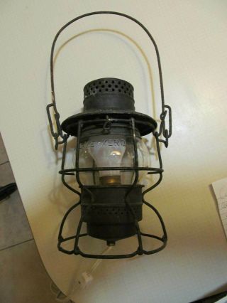 Adlake Marked D.  T.  & I Railroad Lantern By The Adams And Westlake Co.