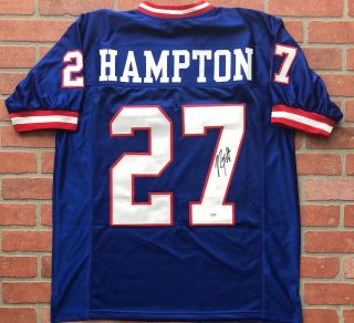Rodney Hampton Autographed Signed Jersey Nfl York Giants Psa Georgia