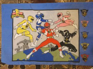 Vintage Power Ranger Kids Standard Pillowcase Cover 1994 Suban