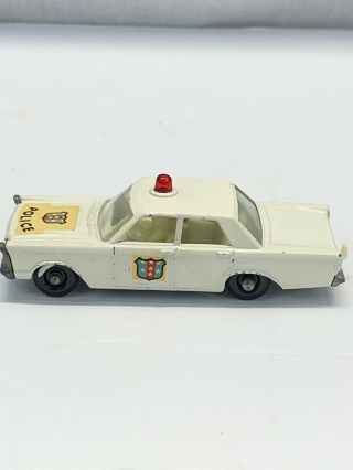 Vintage Matchbox Series Lesney No.  55/59 Ford Galaxie Police Car Diecast England