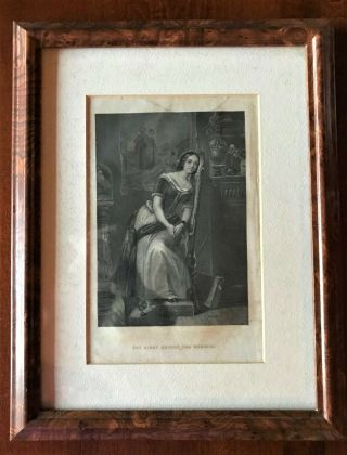 Framed Vintage/antique Art Print: The Night Before The Wedding,  Unknown Artist