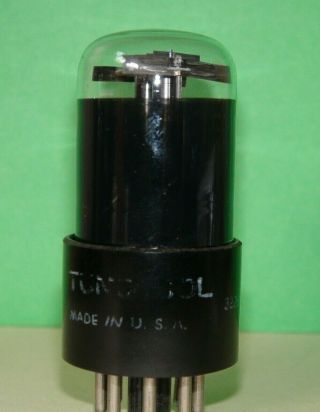 Tung Sol 6sn7 Gt Black Glass Vacuum Tube Very Strong Balanced