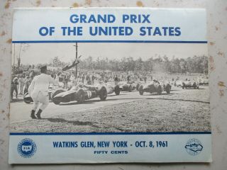 Grand Prix Of The United States At Watkins Glenn,  York - 1961 Program