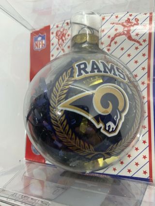 Nfl Los Angeles Rams Football Logo Christmas Xmas Glass Ball Ornament