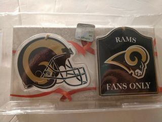 Nfl Los Angeles Rams Fans Only Wooden Christmas Ornaments Licensed
