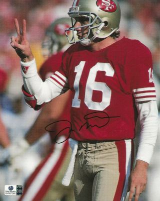 San Francisco 49ers Joe Montana Autographed 8x10 W/global