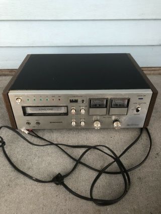 Pioneer Rh - 65 8 Track Tape Player/recorder Wood Grain Japan