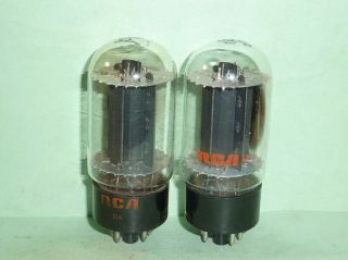 Rca 6l6gc 6l6 Black Plate Tubes,  Closely Matched Pair,  Nos Testing