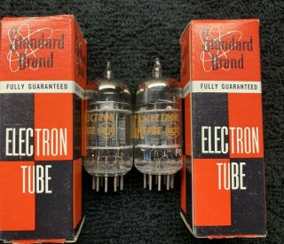 2 Nos Matched Rca 5751 Triple Mica Black Plate Tubes Usa 1960