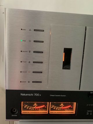 Vintage Nakamichi 700 II 3 head cassette tape deck as - is functions 3