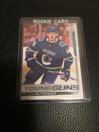 2018 - 19 Ud Series 1 Elias Pettersson Young Guns Rc Vancouver Canucks