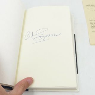 O.  J.  Simpson Football & Movie Star Signed Autographed Hardcover Book w/CoA 2