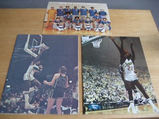 2 Vintage Indiana Pacers Programs & Photo 1972 - 1973 & 1976 - 1977 Aba Nba
