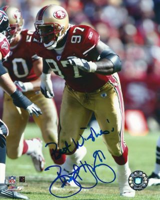 Signed 8x10 Bryant Young San Francisco 49ers Autographed Photo - W/coa