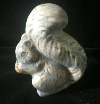 Vintage Ceramic Squirrel With Nut Figurine
