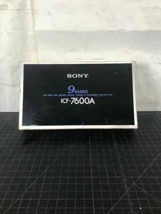 Sony Fm/mw/sw 9band Receiver Icf - 7600a W/protective Cover, .