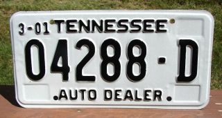 Tennessee Auto Dealer License Plate Dealership Ucd 3,  Plates 04288d
