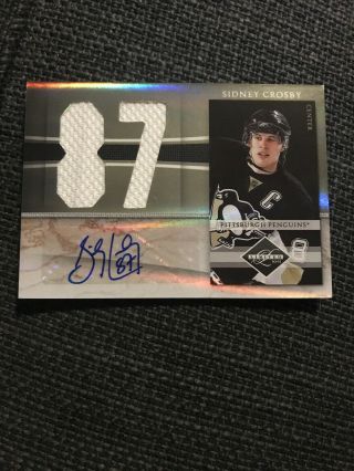 2010 Panini Limited Sidney Crosby Auto & Dual Jersey /49 Penguins Autograph