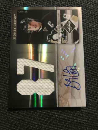 2010 Panini Limited SIDNEY CROSBY Auto & Dual Jersey /49 Penguins Autograph 3