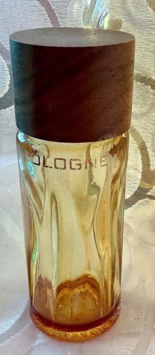 Vintage Faberge 1/2 Oz " Woodhue " Cologne Bottle